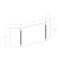 Azar Displays Large Tri Fold Clear Acrylic Plexiglass Shield PPE 53.5 inx23.5 in 176194-100 - alternate 3